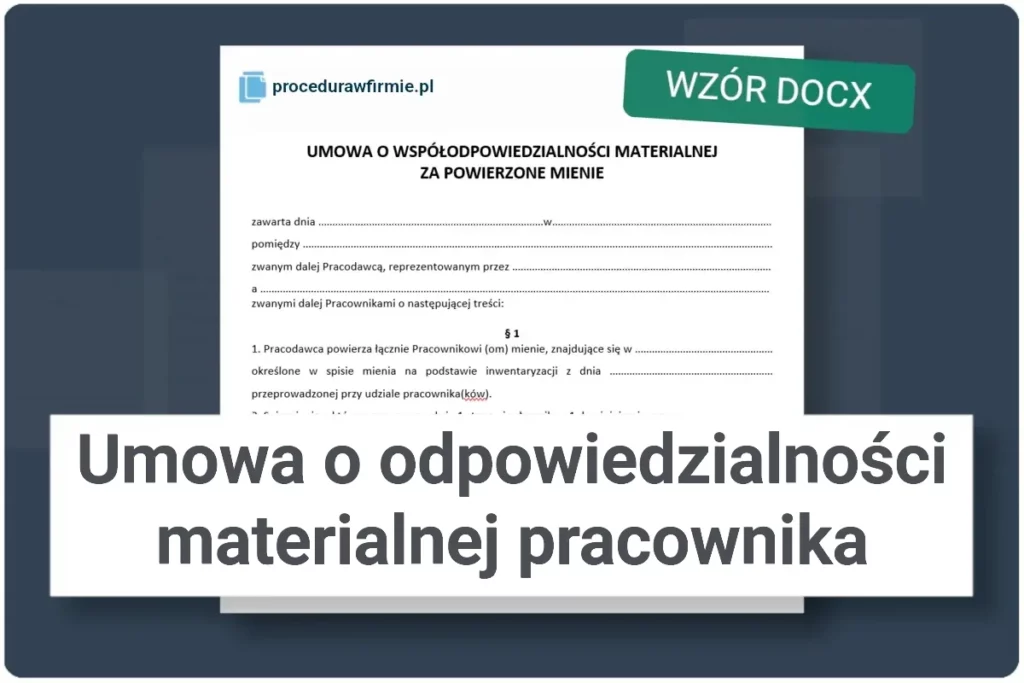 Umowa o odpowiedzialnosci materialnej wzor DOCX