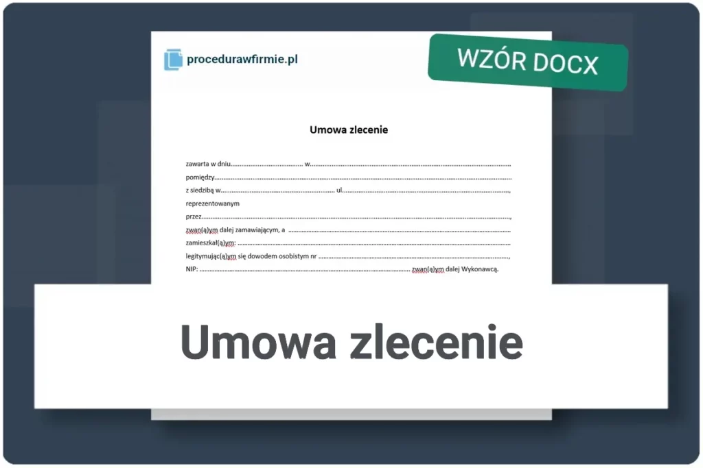 Umowa zlecenie formaty DOCX