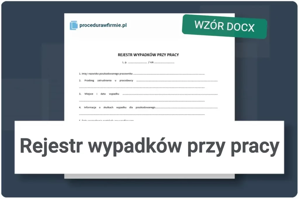 wzor dokumentu rejestr wypadkow BHP do pobrania w formacie DOCX
