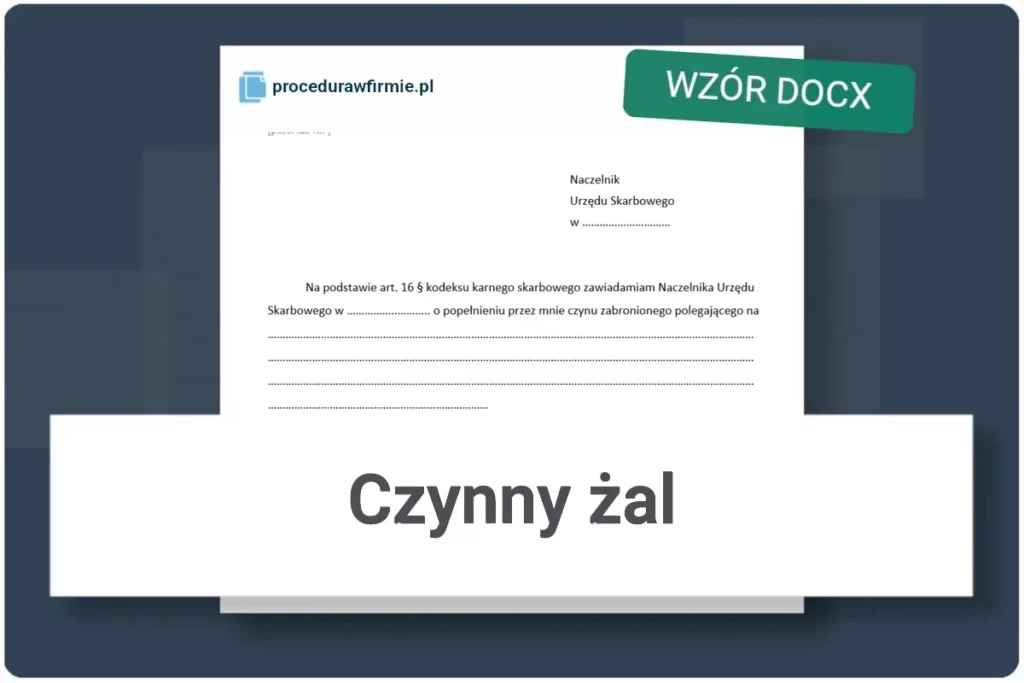 Pismo czynny zal do urzedu skarbowego wzor w formacie DOCX