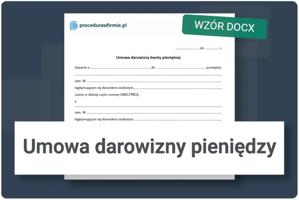 Wzor pliku umowa darowizny pieniedzy w formacie DOCX