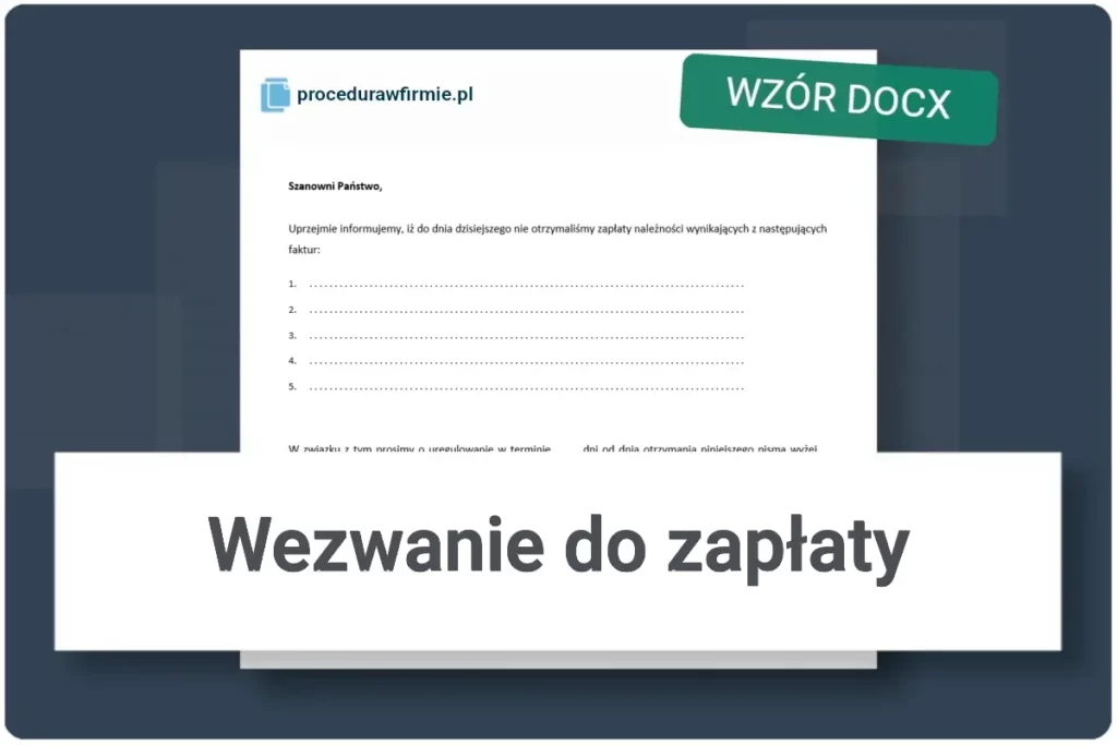 Wzor dokumentu Wezwanie do zaplaty w formacie DOCX