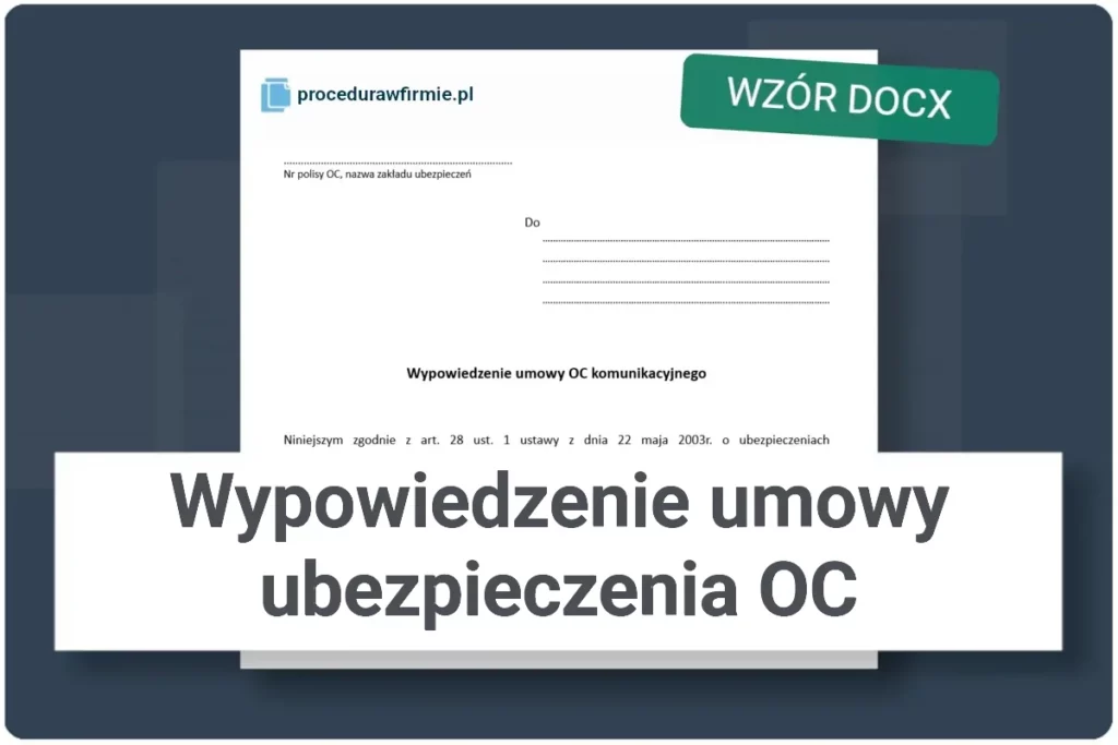 Wzor pliku wypowiedzenie umowy ubezpieczenia OC DOCX